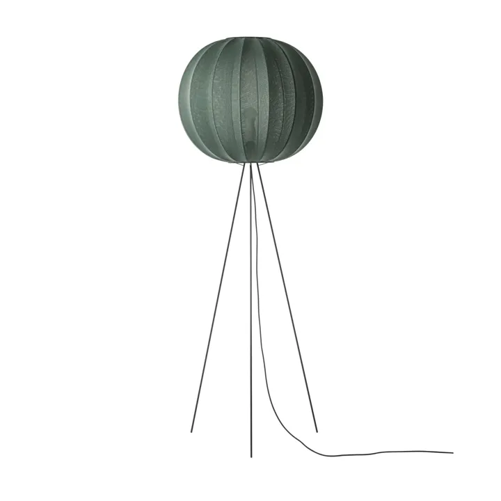 Made By Hand Knit-Wit Round Høj Ø60 Tweed Green – gulvlampe — produktfoto