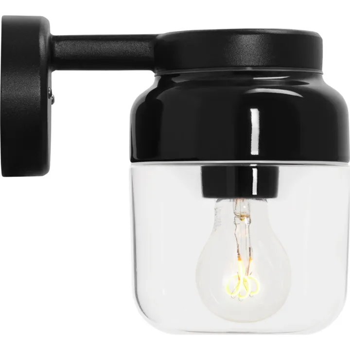 Ifö Electric Ohm , sort/klar – væglampe — produktfoto