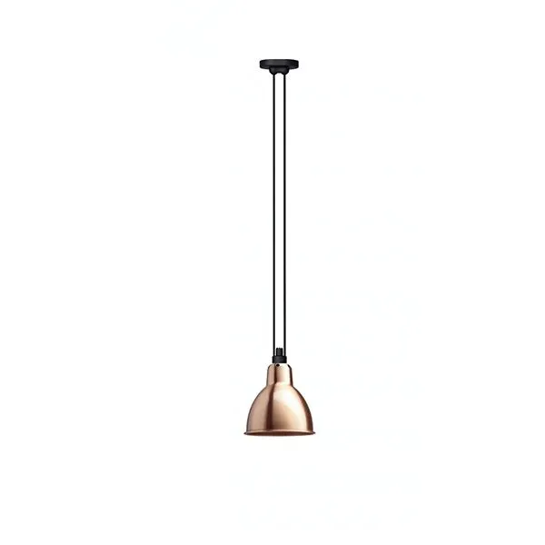 La Lampe Gras N322 Kobber & Hvid Round – pendel — produktfoto