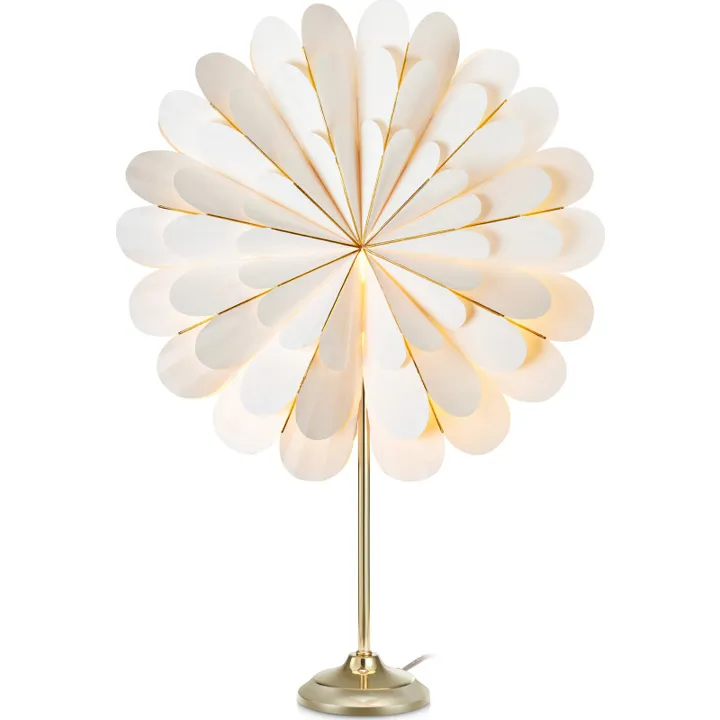 Markslöjd Marigold julestjerne med lys, 48 cm, hvid – dekorationslys — produktfoto