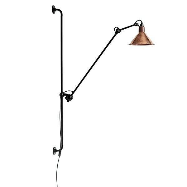 La Lampe Gras N214 Mat Sort/Rå Kobber – væglampe — produktfoto