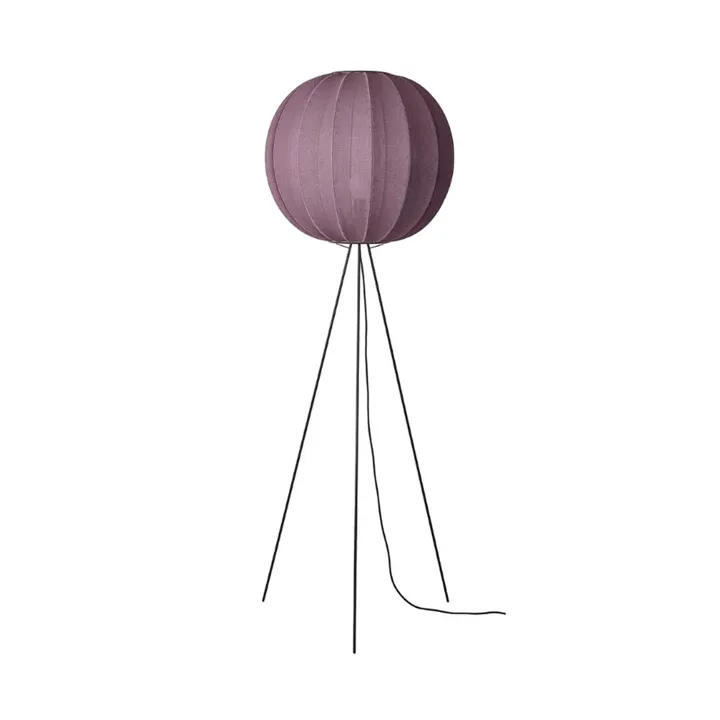 Made By Hand Knit-Wit Round Høj Ø60 Burgundy – gulvlampe — produktfoto