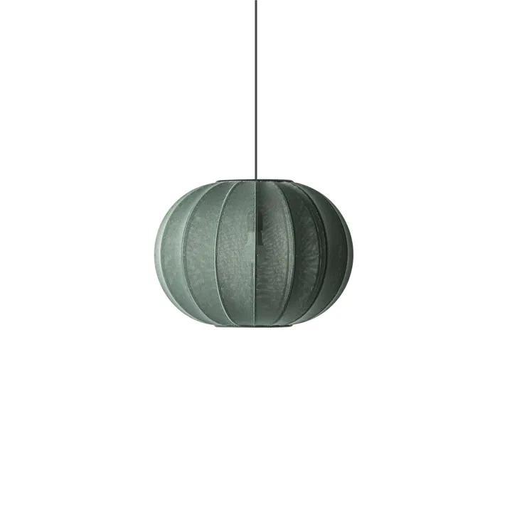 Made By Hand Knit-Wit Round Ø45 Tweed Green – pendel — produktfoto