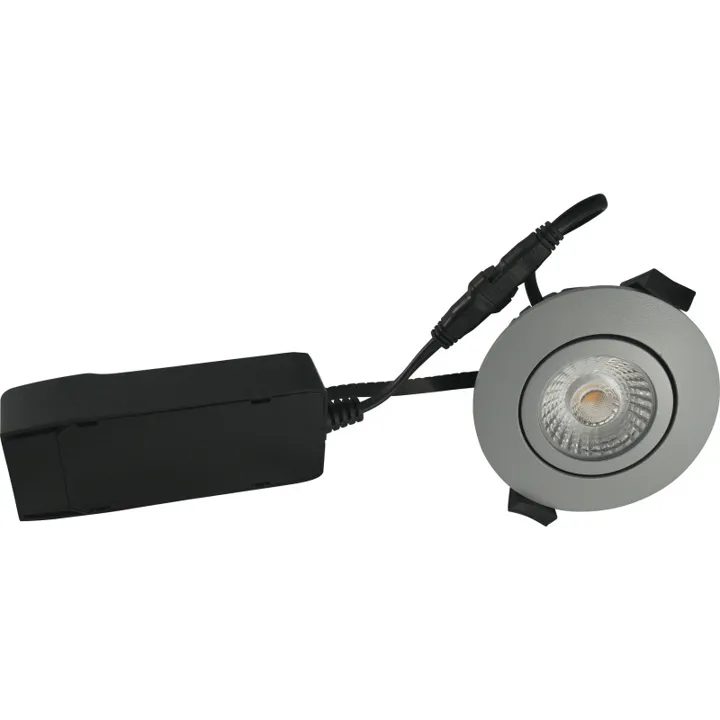 Nordtronic Low Profile ECO indbygningsspot, grå, 2700K – indbygningsspot — produktfoto