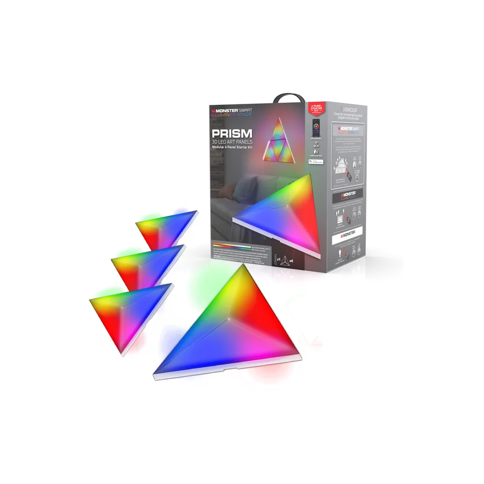 Monster Illuminessence Prism Startpakke med 4 paneler — produktfoto