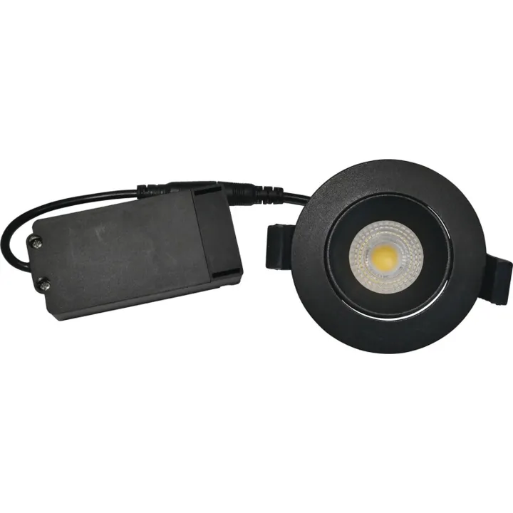 Nordtronic Velia Low Profile indbygningsspot, mat sort, 4000K – indbygningsspot — produktfoto
