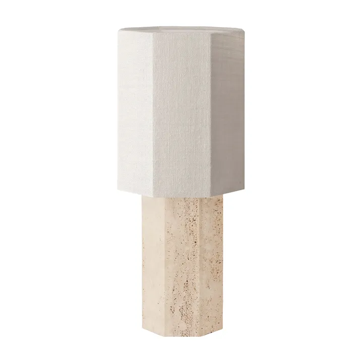 Louise Roe Eight Over Eight Grande Travertin/Jute White – bordlampe — produktfoto