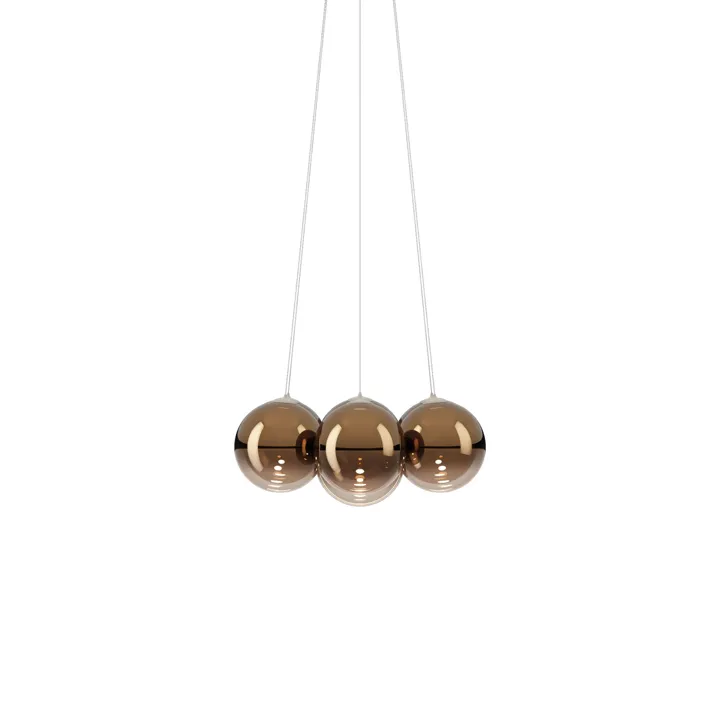 Lodes Random Cloud 7 Ø23 2700K Glossy Bronze/Glas – lysekrone — produktfoto