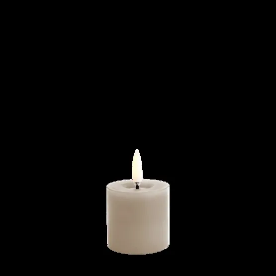 Uyuni LED Smeltet bloklys, Sandstone, Smooth, 5x4,5 cm – LED-stearinlys — produktfoto