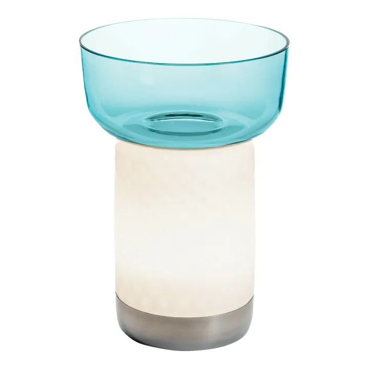 Artemide Bontá Turkis Med Glasskål – transportabel bordlampe — produktfoto