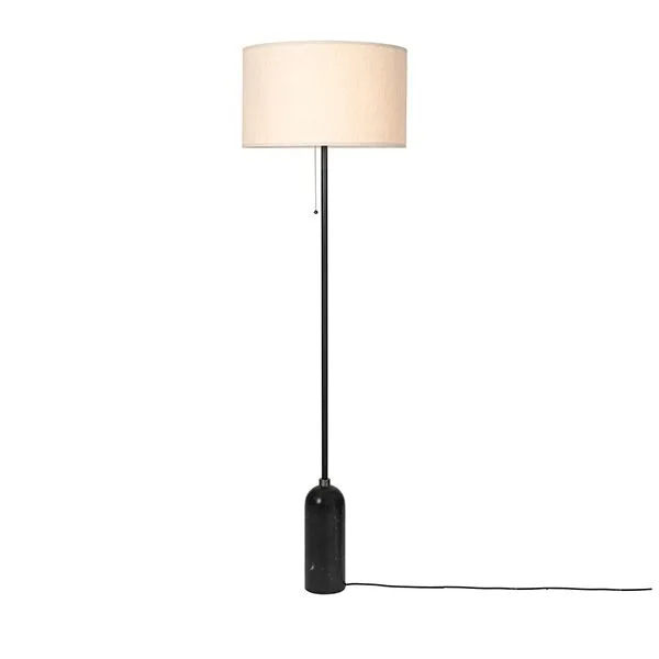 GUBI Gravity Stor Sort/Canvas – gulvlampe — produktfoto