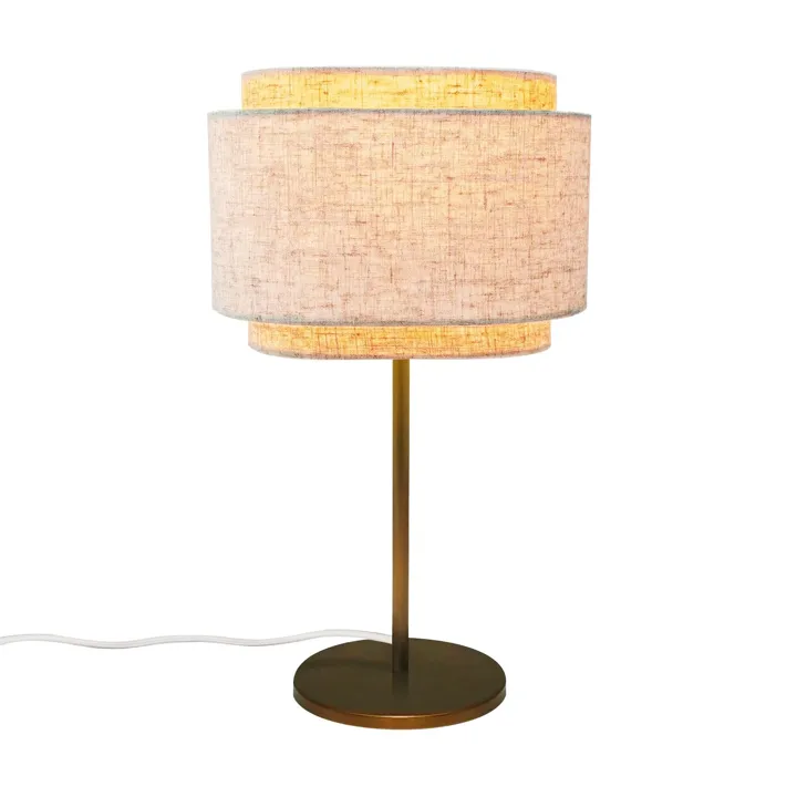 Design For The People Takai Messing/Beige – bordlampe — produktfoto