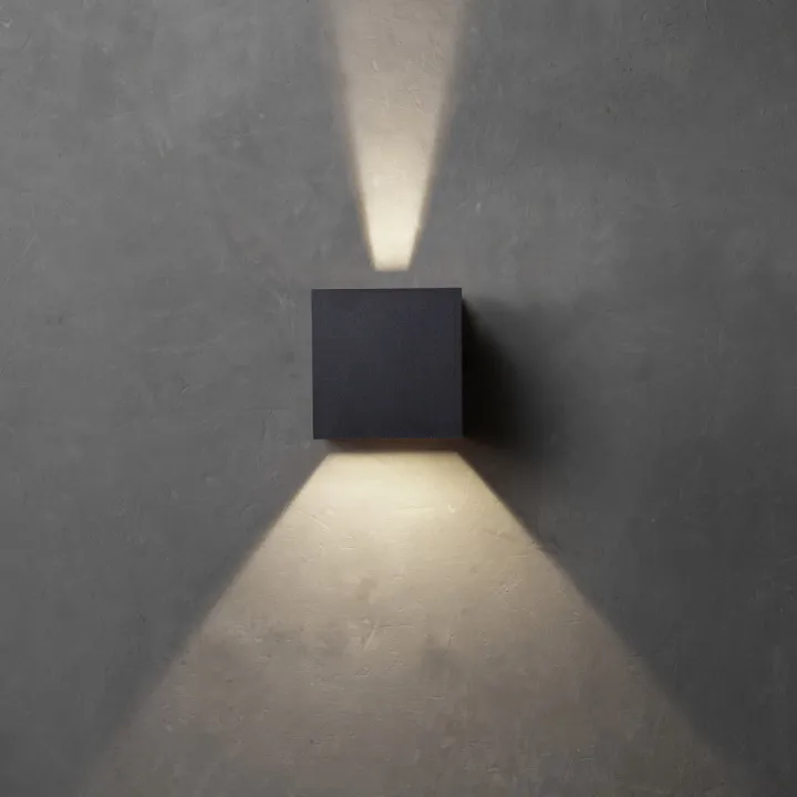 Lumenlight Toscana udendørs , 2x5W, sort – udendørs væglampe — produktfoto