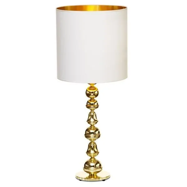 Design By Us Sheik Arab Hvid/Messing – bordlampe — produktfoto
