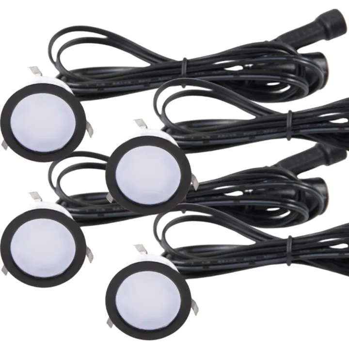 Light By Juul Light By Juhl Cosmos nedgravningsspot, sort, 4-pak – udendørslampe — produktfoto