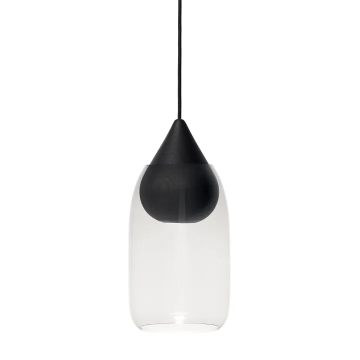 Mater Liuku Drop Sort Lindetræ/Transparent – pendel — produktfoto