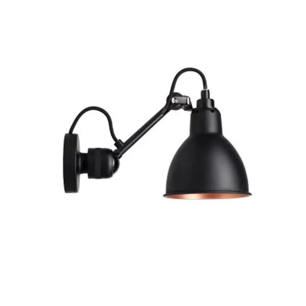 La Lampe Gras N304 Mat Sort & Mat Sort/Kobber Hardwired – væglampe — produktfoto