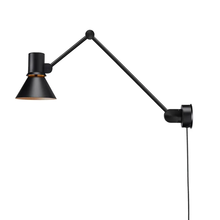 Anglepoise Type 80 W3 med Ledning Mat Sort – væglampe — produktfoto