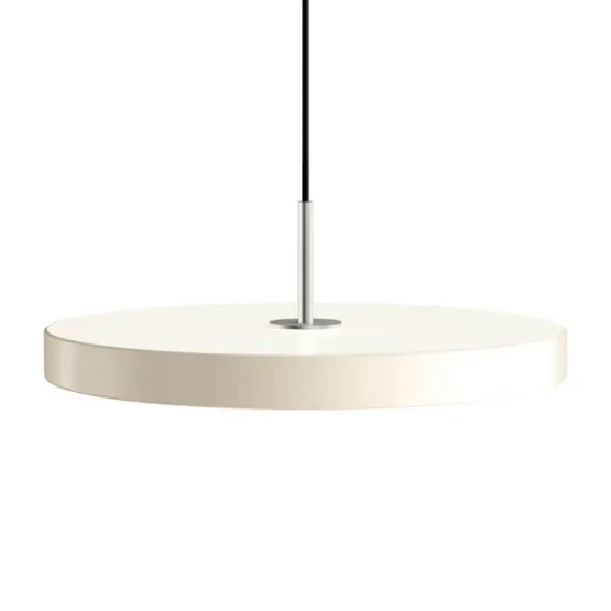 Umage Asteria Plus medium , pearl hvid/stål – pendel — produktfoto