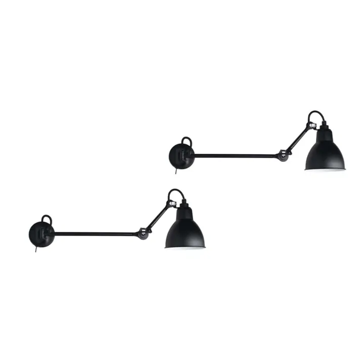 Lampe Gras 204 L40 Sort m/ afbryder 2 pak – væglampe — produktfoto