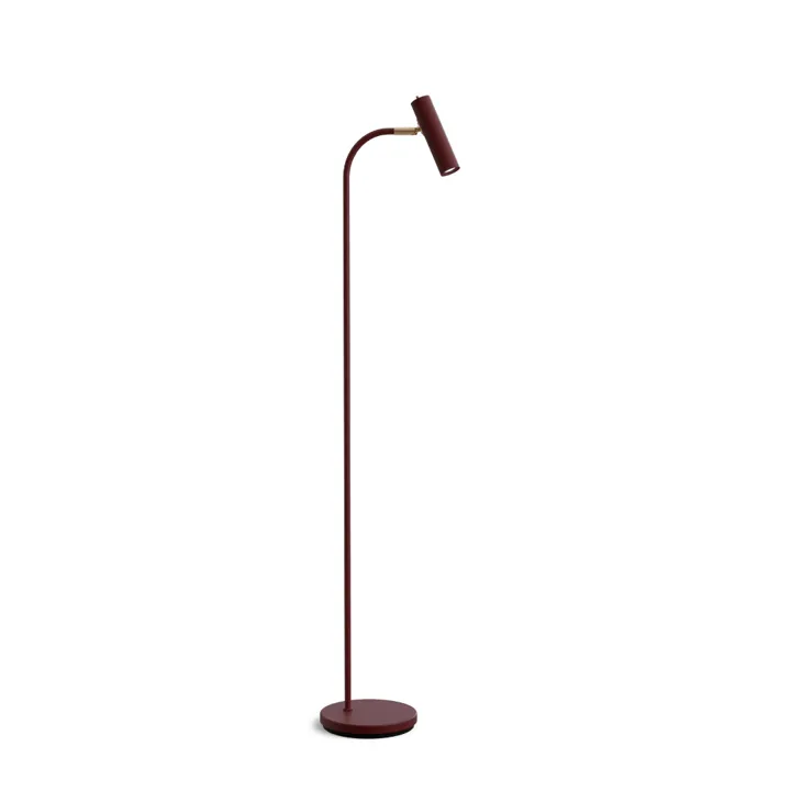Belid Slender Mørkerød/Messing – gulvlampe — produktfoto