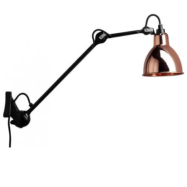 La Lampe Gras N222 Mat Sort & Kobber – væglampe — produktfoto