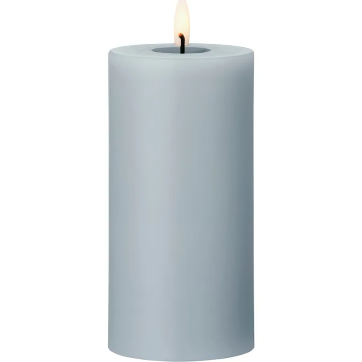 ester & erik LED bloklys, blå, 15 cm – LED-stearinlys — produktfoto