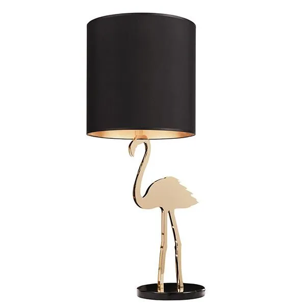 Design By Us Crazy Flamingo Sort – bordlampe — produktfoto