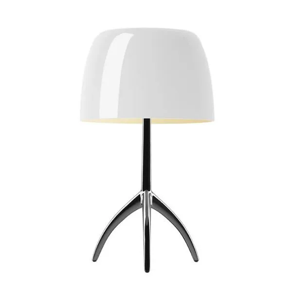 Foscarini Lumiere Grande Varm Hvid Sortforkromet – bordlampe — produktfoto