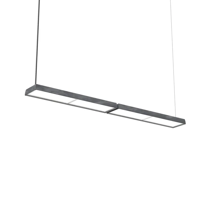 Louis Poulsen LP Slim Dobbelt 3000K & Dali Mørk Rå Aluminium – pendel — produktfoto