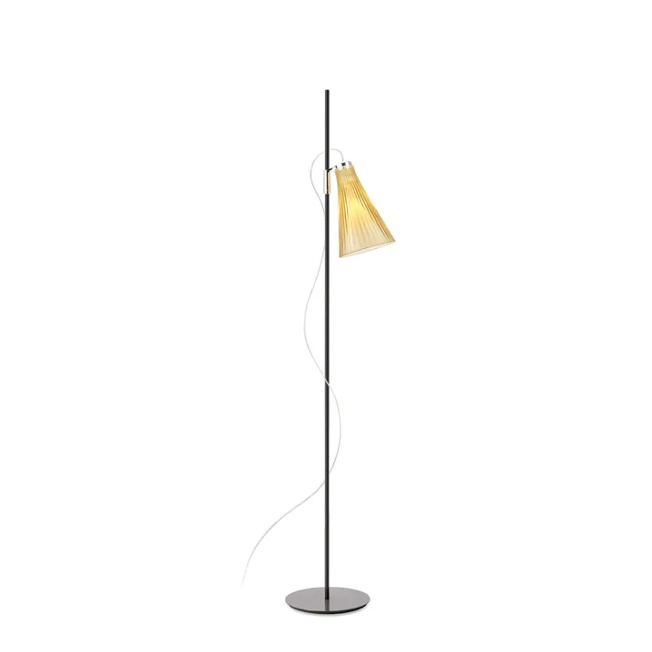 Kartell K-LUX Straw Yellow/Sort – gulvlampe — produktfoto