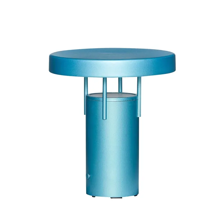 Hübsch BringMe Mini Metallic Turquoise – transportabel bordlampe — produktfoto