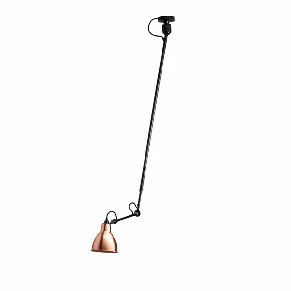 La Lampe Gras N302 Mat Sort & Kobber – loftlampe — produktfoto