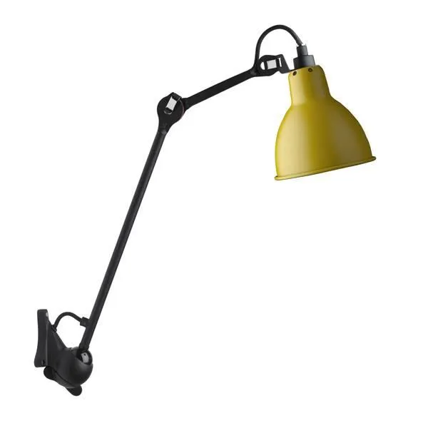 La Lampe Gras N222 Mat Sort & Mat Gul – væglampe — produktfoto