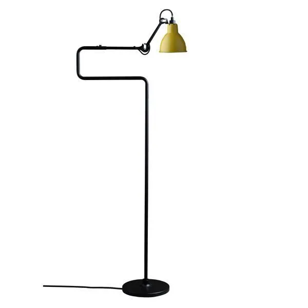 La Lampe Gras N411 Mat Sort & Mat Gul – gulvlampe — produktfoto