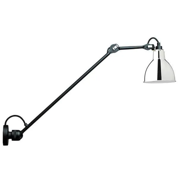 La Lampe Gras N304 L60 Mat Sort & Krom Hardwired – væglampe — produktfoto