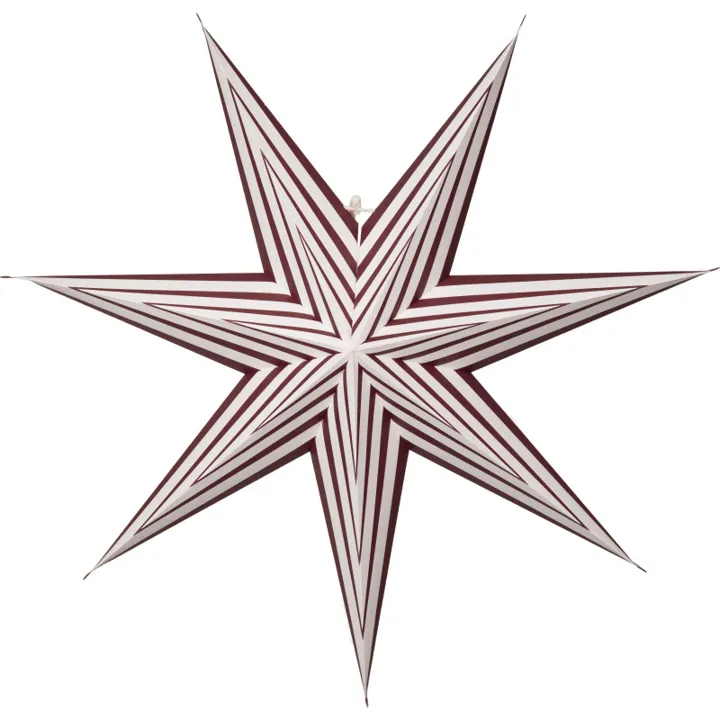 Star Trading Stripe papirstjerne, rød, 60 cm – dekorationslys — produktfoto