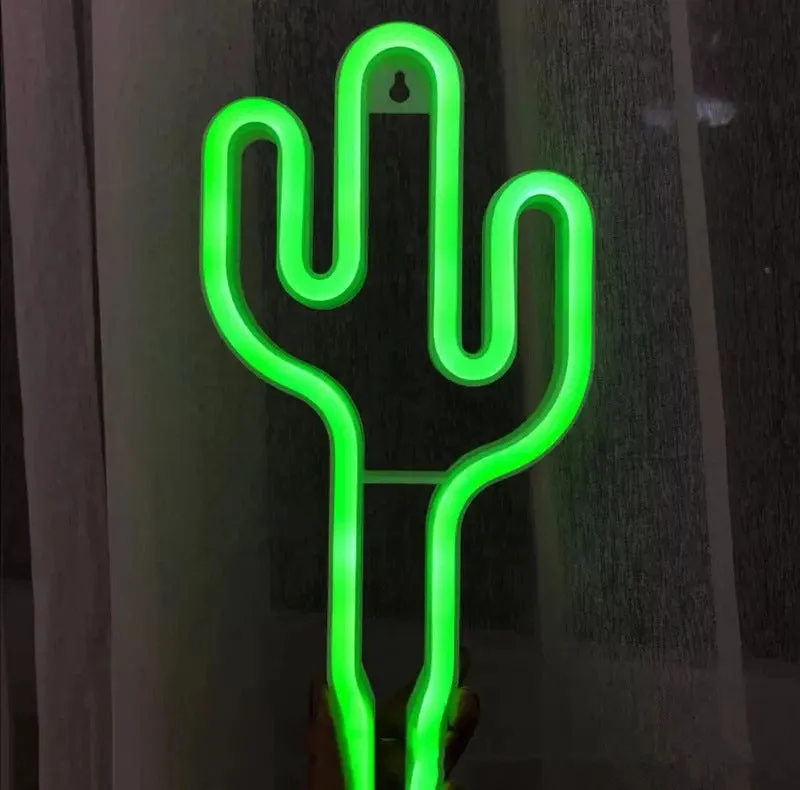 Geekd Kaktus Neon LED Lampe – dekorationslys — produktfoto