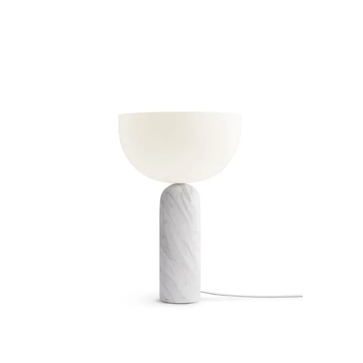 New Works Kizu Hvid Marmor Stor – bordlampe — produktfoto