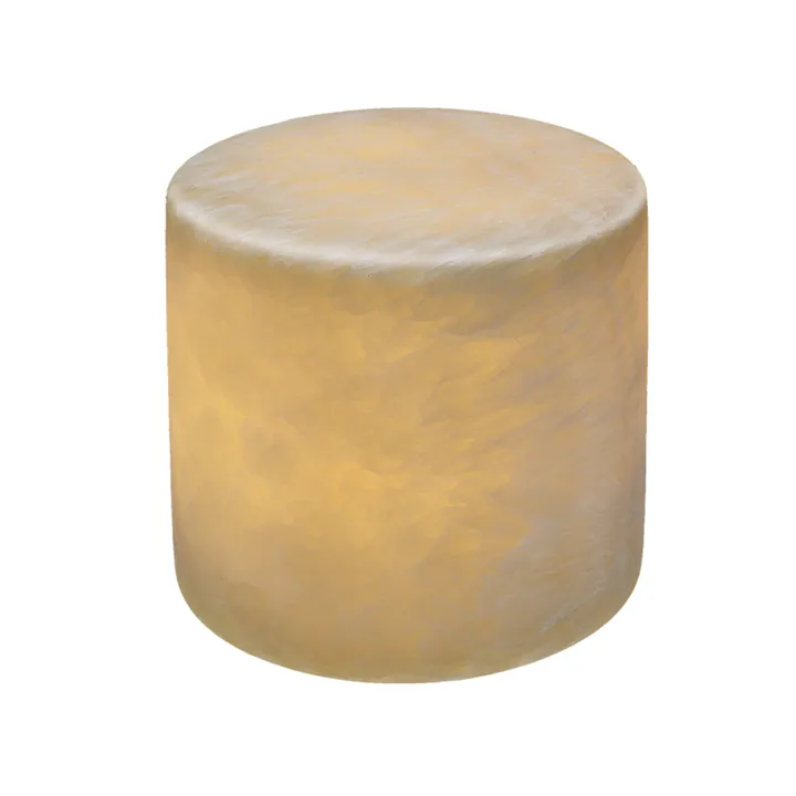 Unison marmor bordlys, silke, H8 cm – bordlampe — produktfoto