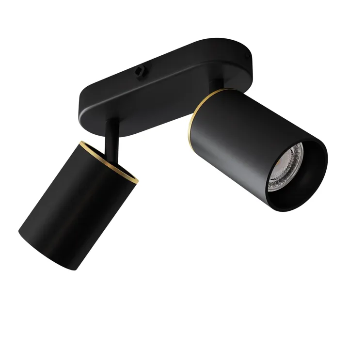 Edgeform Edgespot Double 65 Spot Sort/Messing – spot — produktfoto