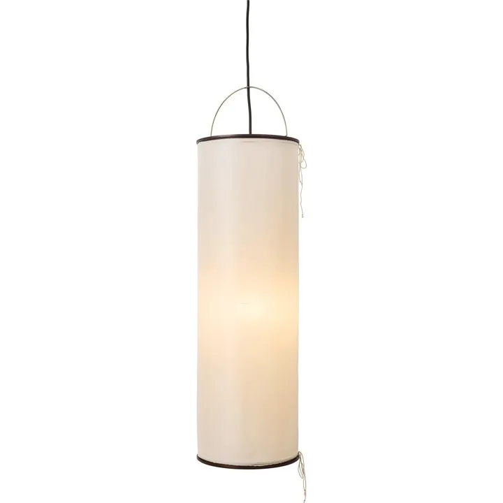 GUBI Silk Lantern Naturlig Hvid Silke/Sort – pendel — produktfoto