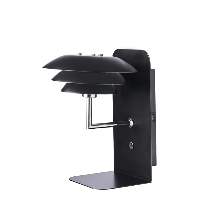 Dyberg Larsen DL20 USB Sort – væglampe — produktfoto