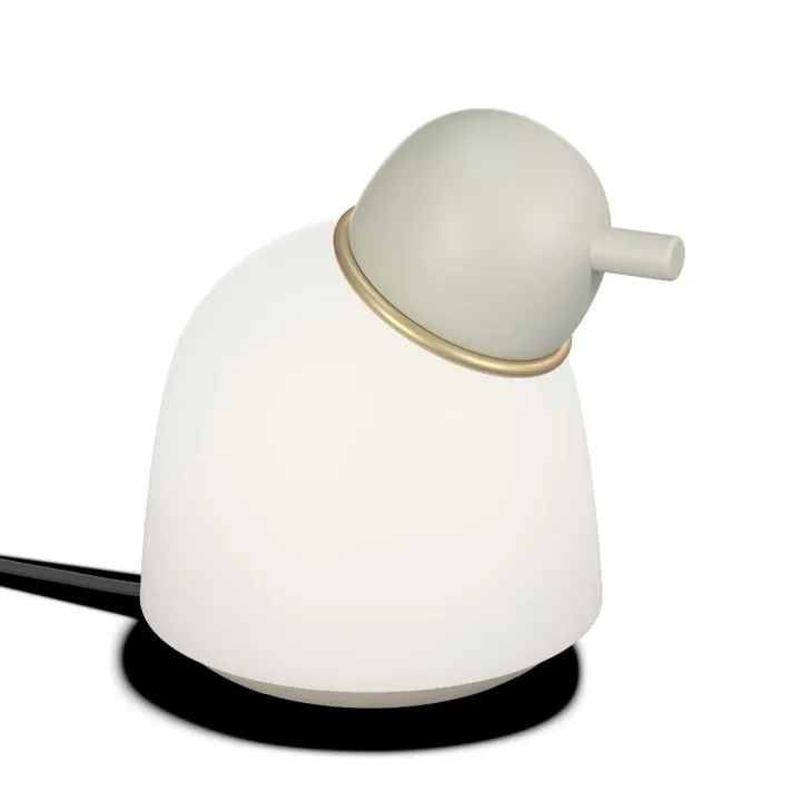 Belid Bird Sand/Messing Opal – bordlampe — produktfoto