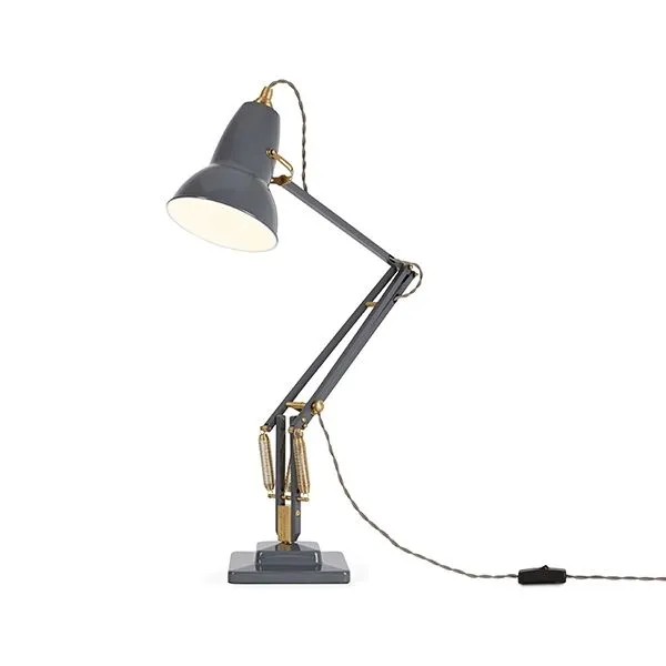 Anglepoise Original 1227 Messing Elephant Grey – bordlampe — produktfoto