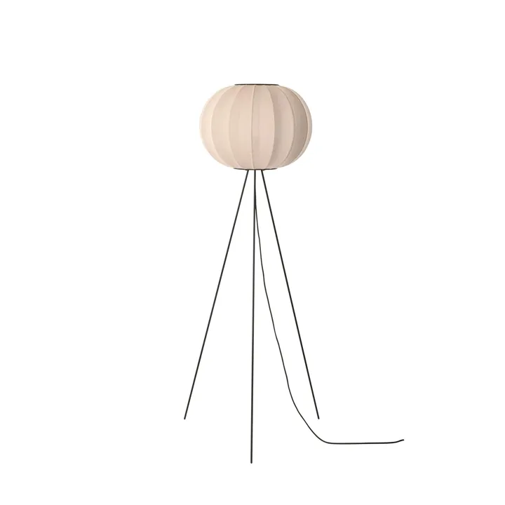 Made By Hand Knit-Wit Round Høj Ø45 Sand Stone – gulvlampe — produktfoto