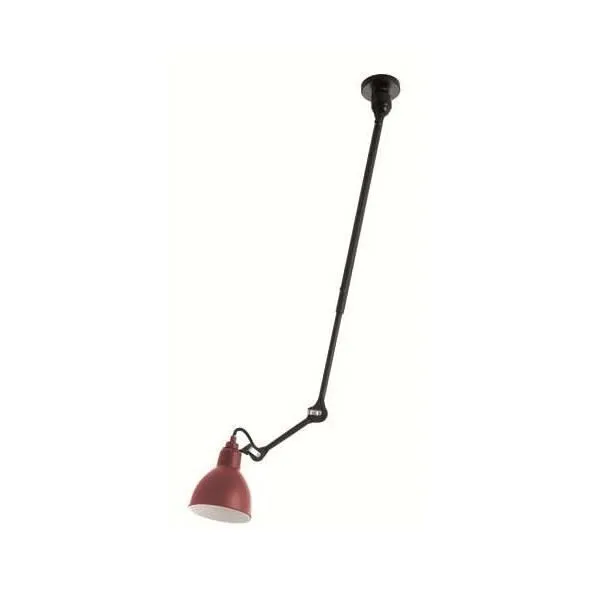 La Lampe Gras N302 Mat Sort & Mat Rød – loftlampe — produktfoto