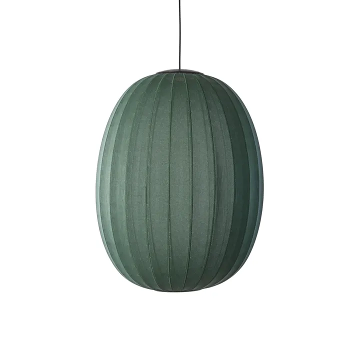 Made By Hand Knit-Wit High/Oval Ø65 Tweed Green LED – pendel — produktfoto