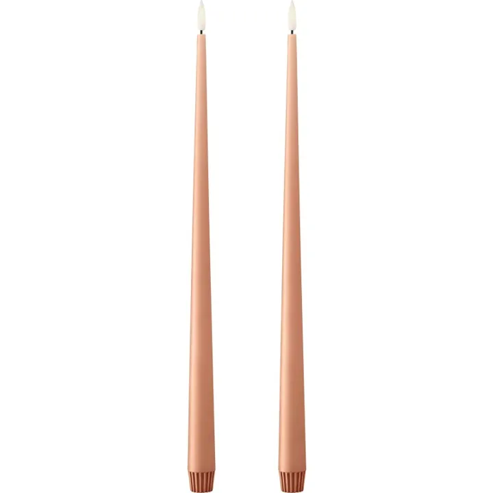 ester & erik LED kronelys, 40 cm, rosa, 2-pak – LED-stearinlys — produktfoto