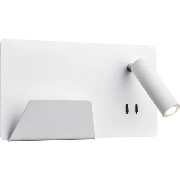 SLV Somnila USB , hvid, venstre – væglampe — produktfoto